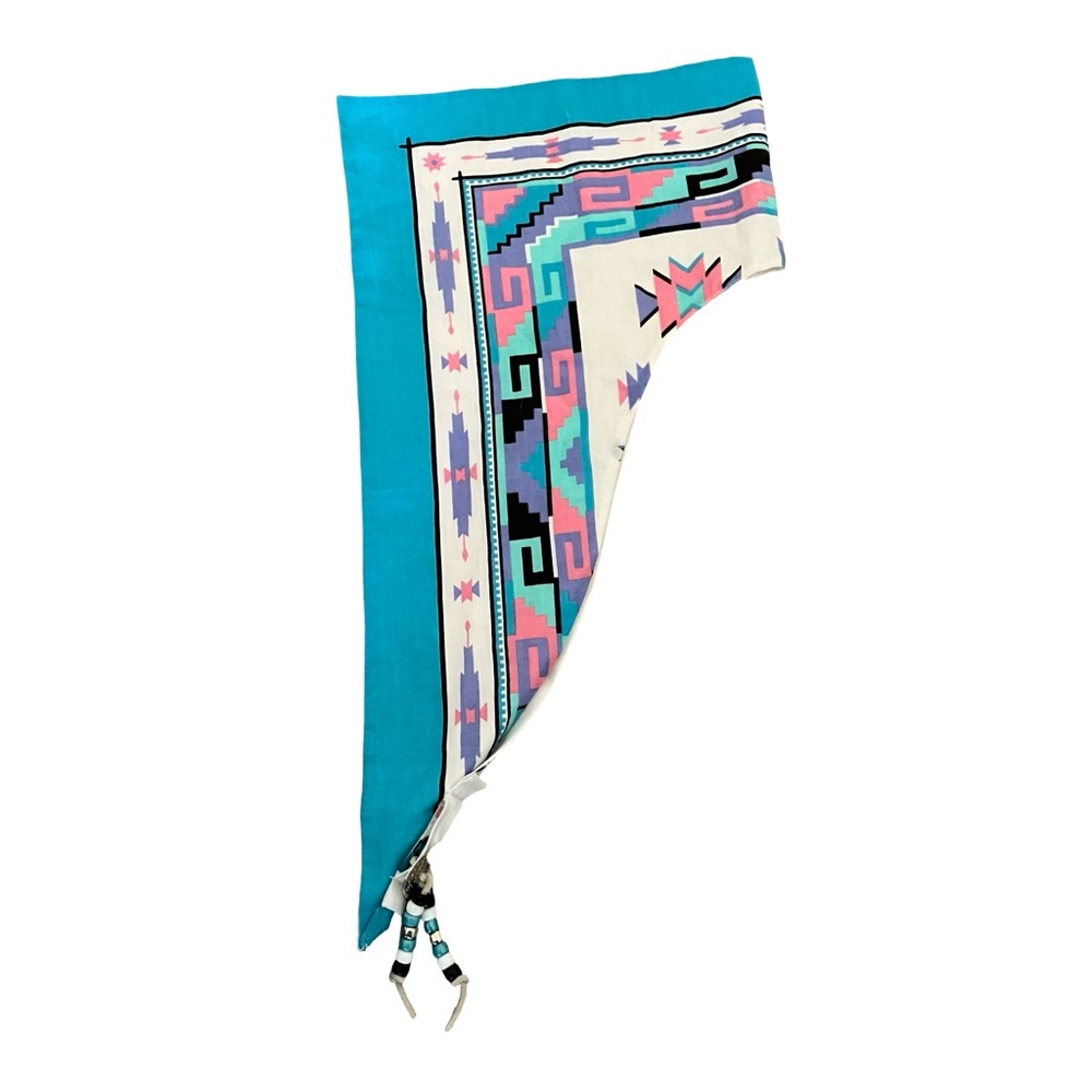 VTG Springs Industries Bandana Aztec Southwestern Print USA Made Jeweled Decor - Picture 8 of 13
